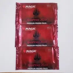 German MAGIC THE GATHERERING PREMIUM PROMO SET 2020. 3 PACKS SEALED. - Image 1