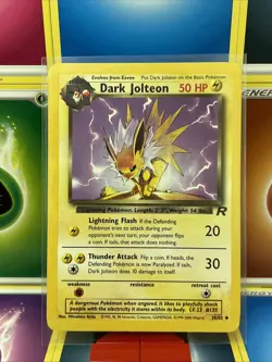 Pokemon Dark Jolteon Team Rocket Rare 38/82 50 HP 2000 English Regular - Image 1