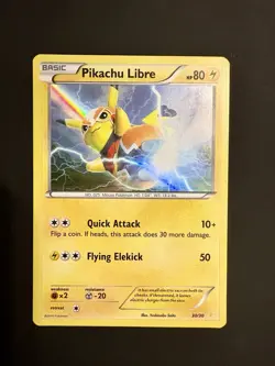 Pokemon TCG Pikachu Libre Holo 30/30 XY Trainer Kit 2016 LP Condition - Image 1