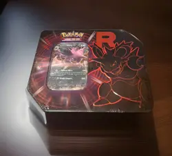 Pokemon TCG Destined Rivals Team Rocket Tin Nidoking-New Sealed 1 DAY ONLY 35OFR - Image 1
