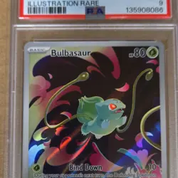 Pokemon TCG Bulbasaur 133/132 Me01: Mega Evolution Illustration Rare Holo PSA 9 - Image 1