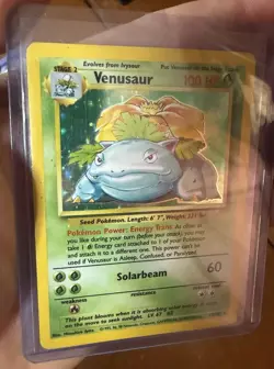 Pokemon TCG Venusaur 15/102 Base Set Holo Rare MP - Image 3