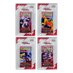 Pokemon 🇫🇷 Artset 4x Booster Blister Plastique EV10 Rivalites Destinees Rocket - Image 1