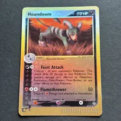Pokemon Houndoom Reverse Holo Rare 2003 EX Dragon 34/97 E-Reader NM/ MINT - Image 1