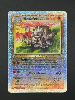 Pokemon Graveler Reverse Holo Uncommon Legendary Collection 044/110 LP/MP - Image 1