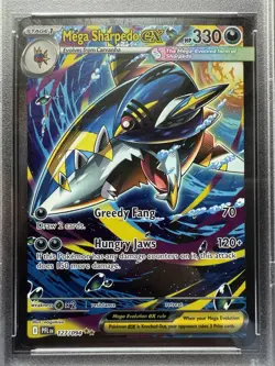 Pokemon Mega Sharpedo ex 127/094 Phantasmal Flames SIR Holo EN PSA 10 - Image 2