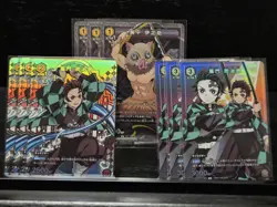 Union Arena Demon Slayer PROMO SET - 6x FOIL Tanjiro & 3x Inosuke - Japanese Exc - Image 1