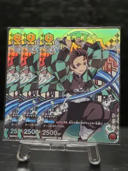 Union Arena Demon Slayer PROMO SET - 6x FOIL Tanjiro & 3x Inosuke - Japanese Exc - Image 3