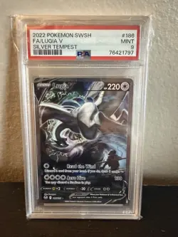 Pokemon Lugia v TCG Silver Tempest Ultra Rare Holo Card PSA 9 - Image 1