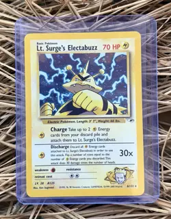 Pokemon Lt. Surge’s Electabuzz 6/132 Rare Holo Gym Heroes - Image 1