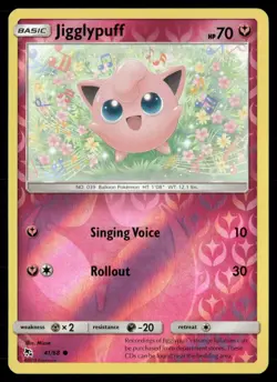 Jigglypuff Hidden Fates 41/68 Light Play Reverse Holo Common Pokemon TCG - Image 1