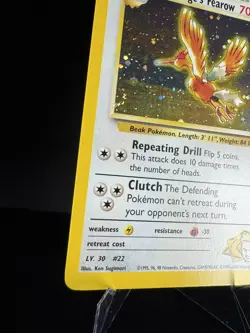 2000 Pokemon Gym Heroes Lt. Surge's Fearow 7/132 Holo Rare NM - Image 4