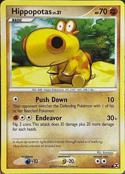 Hippopotas LV. 31 - 64/111 - Rising Rivals Pokemon 2009 - Image 1