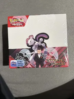Pokemon Destined Rivals Booster Box Sealed, 36 Booster Packs With Acrylic Case - Image 1