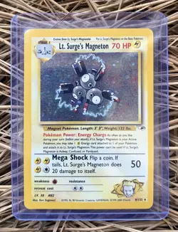 Pokemon TCG Lt. Surge's Magneton Gym Heroes 8/132 Holo Unlimited Rare - Image 1