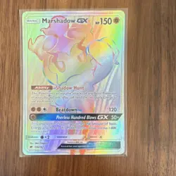 Pokemon Marshadow GX 156/147 Sm-Burning Shadows Rainbow Rare Holo HP 150 2017 - Image 1