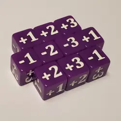 10x Purple Micro CCG Stats and Damage Modifier Dice for Disney Lorcana MTG +More - Image 1