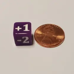 10x Purple Micro CCG Stats and Damage Modifier Dice for Disney Lorcana MTG +More - Image 2