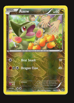 Pokemon TCG Axew BREAKthrough 108 XY Reverse Holo NM Card - Image 1