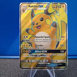 Pokemon Raichu GX SM90 Full Art Holo Black Star Promo Card NM Condition - Image 1