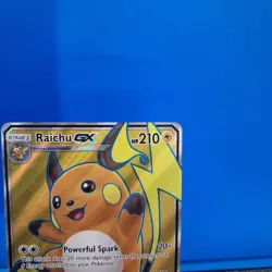 Pokemon Raichu GX SM90 Full Art Holo Black Star Promo Card NM Condition - Image 3