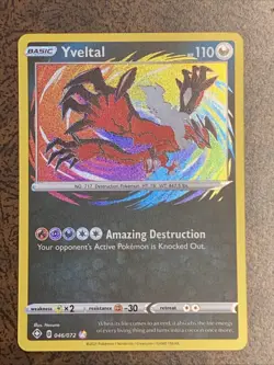 Yveltal 046/072 Shining Fates Amazing Rare Pokemon Card - Image 1