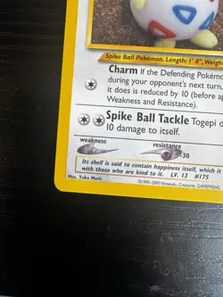 Pokemon Togepi 56/105 Neo Destiny Uncommon Regular Unlimited Card English 2000 - Image 3