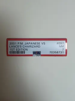 Lance's Charizard 097/141 VS Series 2001 1st Edition Japanese Card NM PSA 7 - Image 4