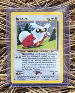 Delibird Holo 5/64 Unlimited Neo Revelation Pokemon Card - Image 1