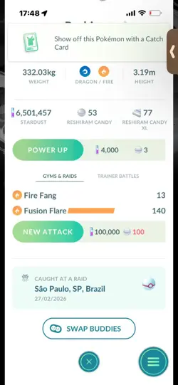 Pokemon Go Shiny Legendary Reshiram ( Background) - Image 2