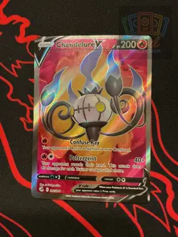 Chandelure V 247/264 Ultra Rare Fusion Strike Pokemon Lightly Played - Image 1