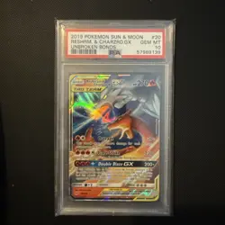 Pokemon Reshiram & Charizard GX Unbroken Bonds 20/214 PSA 10 - Image 1