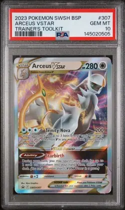 Pokemon Arceus VSTAR Trainer's Toolkit Black Star Promo SWSH307 PSA 10 Gem Mint - Image 1