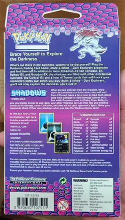 POKEMON BLACK WHITE DARK EXPLORERS SHADOWS (ZOROARK) THEME DECK SEALED/NEW - Image 2