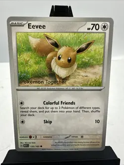 Eevee 133/165 POKEMON TOGETHER STAMP 151 Promo - Image 1