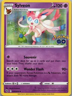 Sylveon Holo Holo Rare Pokemon GO 035/078 NM - Image 1