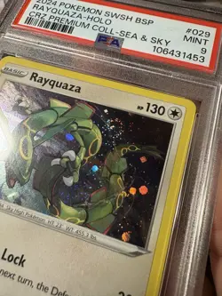 PSA 9 💫Swirl💫2024 Pokemon SWSH029 Sea & Sky Rayquaza Black Star Promo Holo - Image 2