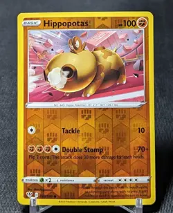 Hippopotas Common Reverse Holo Fighting Pokemon TCG Darkness Ablaze Card 093/189 - Image 1