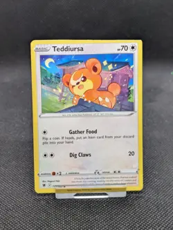 ERROR 122/189 Teddiursa Pokemon Astral Radiance Crimp ERROR CARD - Image 1