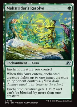 [MTG] Meltstrider's Resolve (Foil) (0199) (EOE) NM - Image 1