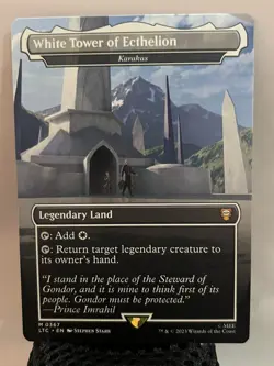 MTG White Tower Of Ecthelion (0367) *Non-Foil* Borderless Box Topper LOTR MT/NM - Image 1