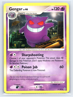 Pokemon Gengar TCG LV.46 Arceus Card 17/99 Non Holo Rare - Image 1