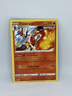 Pokemon Cinderace 028/198 Chilling Reign NON-HOLO exclusive - Image 1