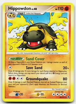 HIPPOWDON 25/111 RARE RISING RIVALS POKEMON MP - Image 1