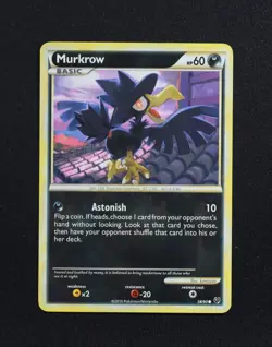 Murkrow 58/90 - HGSS Undaunted - Regular Common Pokemon - LP - Image 1