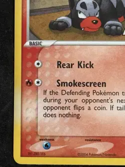 Pokemon TCG Houndour 059/109 Team Rocket Returns Reverse Holo Stamp - Image 5