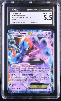 CGC 5.5 Deoxys EX Plasma Freeze #53/116 Holo 2013 Pokemon - Image 1