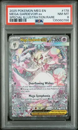 Mega Gardevoir ex - Pokemon Mega Evolution #178 PSA 8.0 - Image 1