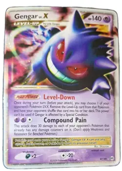 Pokemon GENGAR TCG LV.X Platinum Arceus Holo Ultra Rare Card 97/99 2009 NEW - Image 1