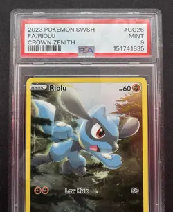 *PSA 9* Riolu GG26/GG70 - Crown Zenith Galarian Gallery - Mint Pokemon Card - Image 2